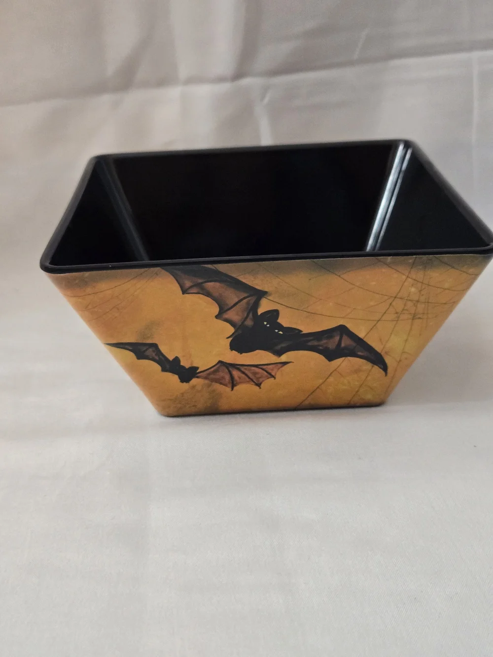 Certified International Tracy Flickinger Halloween Bat Square Serving Bowl 7